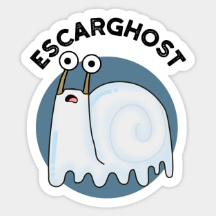 Escarghost Funny French Ghost Snail Pun Sticker